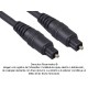 Cable Fibra ópica Toslink macho a macho, negro 15 m